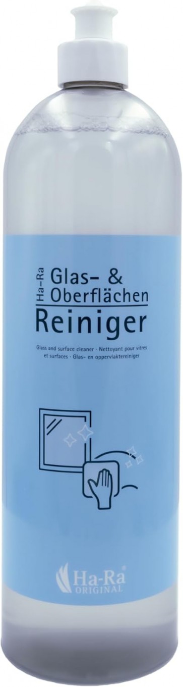 Original Ha-Ra Hans Raab Glas- & Oberflächenreiniger Nachfüllflasche 1L I Universalreiniger Vorratsflasche für Haushalt, Garten & Auto I Sparsam, vielseitig & hautfreundlich