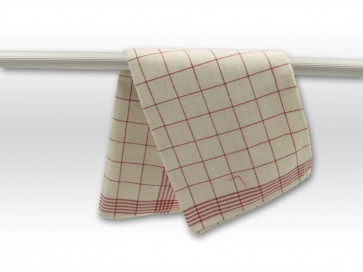 Axis Line Geschirrtuch halbleinen 50cm x 70cm rot kariert