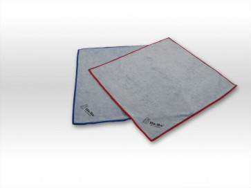 Ha-Ra Star-Tuch blau 2er Set (Farbe kann variieren) I Mikrofaser Tuch für Oberflächen-Reinigung I Putztücher mit blauen & roten Saum in 40 x 40 cm I Hochleistungs-Mikrofaser I hohe Reinigungskraft