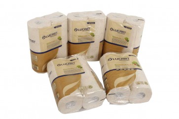 WC Papier 3 lagig aus Tetrapack EcoNatural 6.3  von Lucart 30 Rollen Toilettenpapier