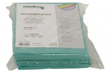 10er Pack beschichtetes Meiko Feuchtwischtuch 35 x 40 grün Reinigungstuch 