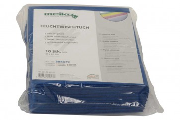 10er Pack beschichtetes Meiko Feuchtwischtuch 35 x 40 blau Reinigungstuch 