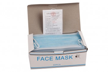 50 X Maske Mundschutz Sparpack Atemschutz Blau 3 lagig