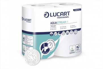 Lucart  AQUASTREAM 4 - Selbstauflösendes Toilettenpapier für Camping und Boot WC Papier