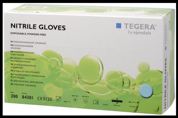 Nitril Handschuhe TEGERA® 84301 XL 200er Pack blau Einweghandschuhe mit Zertifikat