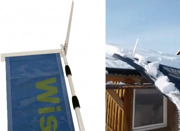Schneeräumer Dach Schneerutsche für große Mengen - Dachräumer für Teleskopstange bis 16 Meter