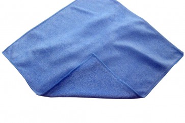Mega Clean | profi Mikrofaser Polier / Glas und Fenster und Geschirrtuch blau 50 x 70cm