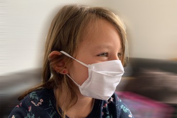 Kinder Mund- und Nasenmaske Gesichtsmaske 1 lagig 100 % Baumwolle waschbar  wiederverwendbar Made in EU mit Gummiband OEKO-TEX Standard 100 Zertifikat