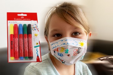 Textilstift für Mundmaske - Für Groß und Klein ein riesen Spaß eigenes Design auf Maske malen