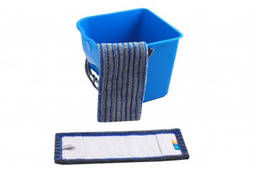 Mega Clean Wischmop Fliesen Borstenmop blau/grau (abrasiv) 40cm farbcodiert