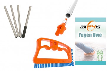 Axis Line Fugeneiniger Fuginator® komplett Set Fugenbürste, Adapter, Stiel, Chemie Fugenuwe