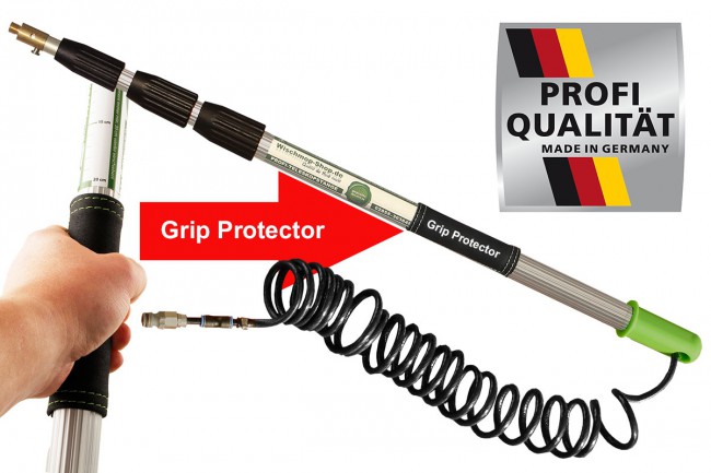 Profi Wasserteleskopstange 6 Meter Mit Wasserschlauch Und Gleitstein 4 Teilig Wischmop Shop