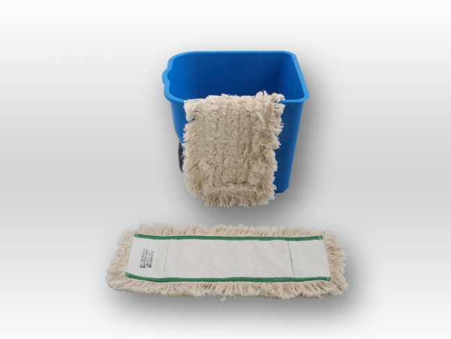 Axis Line Floor Mop Complete Set 10 Pieces: 40 cm Wiper Set, 27 L Driving Bucket with Wringer, 4 Replacement Furs and 2 Professional Cleaning Agents