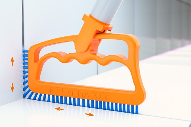 Küche und Fuginator® Fugenbürste orange/blau Bürste zur Fugenreinigung in Bad 