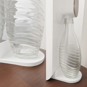 Osmofresh Quella Pro & SodaStream Glaskaraffen kompatibler Axis Line  Adapter weiß , Nutzung von SodaStream Glas-Karaffen unter der Quella Pro ohne festhalten oder verschütten 