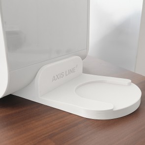 Axis Line Adapter für Osmofresh Quella Pro, kompatibel mit SodaStream Glas-Karaffen, ermöglicht exakte Positionierung unter dem Hahn ohne Festhalten, sauberes Befüllen ohne Verschütten, weiß