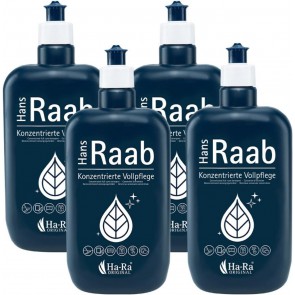 Hans Raab Konzentrierte Vollpflege Original Set 4 x 500 ml I Universalreiniger für Haushalt, Garten und Auto I Sparsam, vielseitig, umwelt- & hautfreundlich I Rohstoffe gut biologisch abbaubar