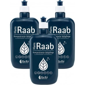 Hans Raab Konzentrierte Vollpflege Original Set 3 x 500 ml I Universalreiniger für Haushalt, Garten und Auto I Sparsam, vielseitig, umwelt- & hautfreundlich I Rohstoffe gut biologisch abbaubar