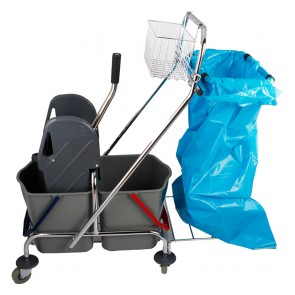 Axis Line Doppelfahreimer Chrom 2 x 17 Liter mit Müllsackhalter
