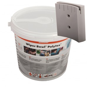 Axis Line 1x ZVG Wiper Bowl Polytex Reinigungstücher feucht 72 Tücher 25x25 + 1x Eimer Halter
