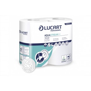 Lucart  AQUASTREAM 4 - Selbstauflösendes Toilettenpapier für Camping und Boot WC Papier