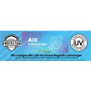 Aufkleber Luftreinigung zur Kundeninformation