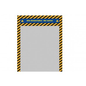 Axis Line Bodenaufkleber (indoor) “Bitte Abstand halten” – Streifen + Gang - hier warten 80x100 cm