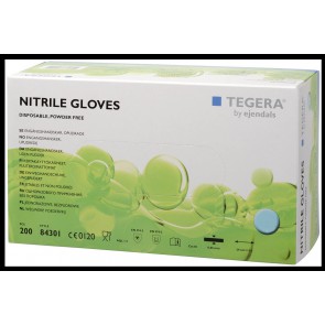 Nitril Handschuhe TEGERA® 84301 XL 200er Pack blau Einweghandschuhe mit Zertifikat