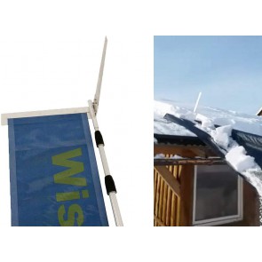 Axis Line Profi Teleskopstange 6m Dach Schnee entfernen - 6 Meter Stange und Schneerutsche für viel Schnee vom Dach entfernen