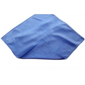 Mega Clean | profi Mikrofaser Polier / Glas und Fenster und Geschirrtuch blau 50 x 70cm