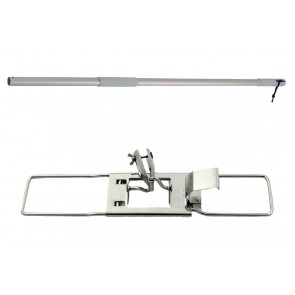 Ha-Ra Bodenexpress 42cm aus Edelstahl mit Teleskop-Stiel I robuster Boden-Wischer zur Reinigung für Böden & Wände I wendiger Wischmop mit rutschfestem Griff & längenverstellbarem Stiel