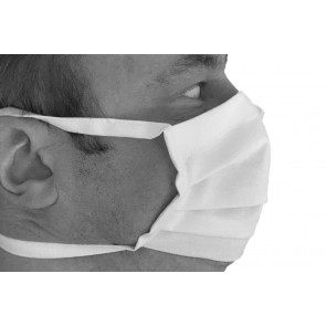 Axis Line kein Schmerz an Ohren - Mund- und Nasenmaske Gesichtsmaske 100 % Baumwolle 2 lagig  Made in Germany mit Nasendraht gut für Brillenträger und 2 Bändern 
