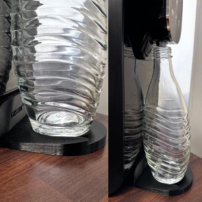 Osmofresh Quella Pro & SodaStream Glaskaraffen kompatibler Axis Line  Adapter schwarz, Nutzung von SodaStream Glas-Karaffen unter der Quella Pro ohne festhalten oder verschütten 