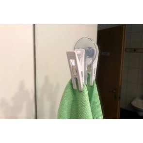 Axis Line Klammer mit Saugnapf für Tücher an Wand ,Fliesen, Spiegel