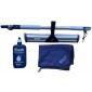 Ha-Ra Fenster-Putz-Set I Fensterwischer Standard 38 cm I "Hammer" Microfaser-Tuch in 50 x 67 cm I verstellbare Teleskopstange (0,66-1,00m) I Vollpflege 500 ml I Fensterputz-Zubehör