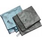 Ha-Ra Star-Tuch 2er Set blau & anthrazit I Mikrofaser Tuch für Oberflächen-Reinigung I Putztücher mit Saum in 40 x 40 cm I Hochleistungs-Mikrofaser I hohe Reinigungskraft & streifenfrei