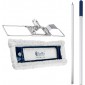 Ha-Ra Set Bodenexpress 42 cm aus Edelstahl & Boden-Faser Nano Gold Soft I robuster Boden-Wischer zur Reinigung für Böden & Wände I wendiger Wischmop mit rutschfestem Griff & teilbarem Stiel