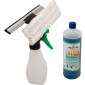 Axis Line Fensterreiniger,3-in-1 Fensterreiniger mit Microfaserwischer und Abzieher und Sprühflasche (3in1 Wischer mit Alco Glanz)