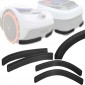 Axis Line 4x Kantenschutz kompatibel mit Rasenmäher Segway Navimow i105e & i108e Schutz Bumper Tuning Mähroboter - einfach gesteckt, kein kleben - Farbe schwarz mit Wasserablauflöchern