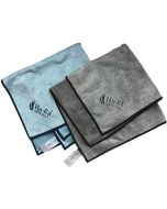Ha-Ra Star-Tuch 2er Set blau & anthrazit – Mikrofaser Tuch für Oberflächen-Reinigung – Putztücher mit Saum in 40 x 40 cm