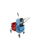 Axis Line Doppelfahrwagen Reinigungswagen 17 Liter Chrom