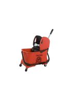 Axis Line Reinigungswagen mit Presse & Rollen | Putzwagen 25 Liter | klickbarer Schmutzwassereimer | Wischmop Fahrwagen | Profipresse