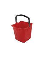 Axis Line Kunststoffeimer Rechteckig 25 Liter, Ersatzeimer für Reinigungswagen, Putzeimer mit Griff & Ausgusstülle, 34,5 x 36 x 34 cm, Rot