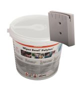 Axis Line Bundle: ZVG Wiper Bowl Polytex + Wandhalterung – Set mit 72 feuchten Reinigungstüchern, Polypropylen, Spendereimer