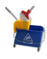 Axis Line Mini Fahreimer inkl. Presse 17 Liter 2-Fachsystem Reinigungswagen Fahrwagen