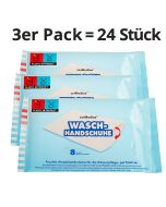 Axis Line Feuchte Waschhandschuhe von zetMedica – Einmalwaschlappen feucht, parfümfrei, pH-neutral, in Mikrowelle erwärmbar, 3er Pack, 24 Stück