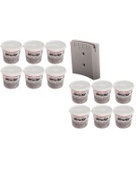 Axis Line Bundle: ZVG Wiper Bowl Polytex + Wandhalter – 12x Spender-Eimer mit feuchten Reinigungstüchern, Polypropylen