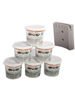 Axis Line Wiper Bowl Polytex Bundle – 6x Spender-Eimer + Wandhalter, feuchte Reinigungstücher Werkstatt, 72 Wischtücher pro Eimer, Polypropylen, KFZ