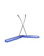 Axis Line Scherenmop Metall – Wischmopp Set mit 2 Scherenschenkeln je 1 m, Gesamtwischfläche 1,90 m, inkl. Wischbezug, für Großflächen