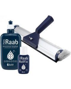 Ha-Ra Fensterputz-Set 32 cm mit Vollpflege 500 ml und Rollfix leer